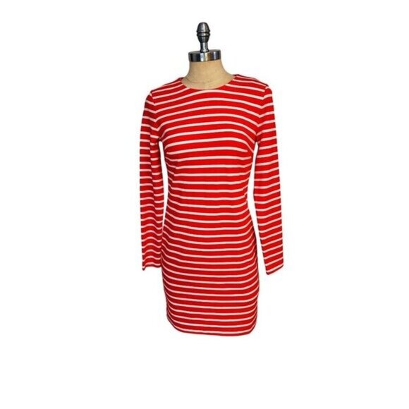Michael Kors Coral Reef  Striped Long Sleeve Dress XS NWT - Picture 1 of 5